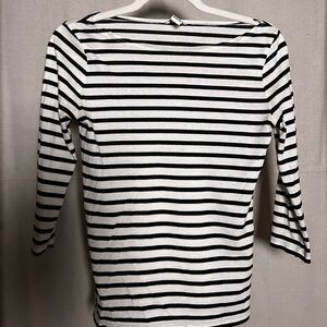 Classic Black and White Striped Women's Top